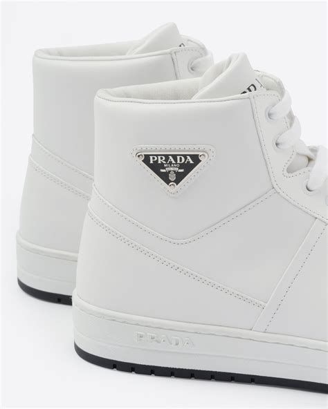 white prada platform sneakers|black high top Prada sneakers.